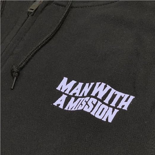 大きめ マンウィズアミッション 甲子園 縦縞 パーカー ピンストライプ MAN WITH A MISSION 縦縞パーカー 甲子園 新品未開 マンウィズ